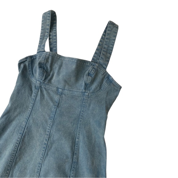 Urban Outfitters Denim Strappy Open Back Tank Dress - Picture 2 of 4